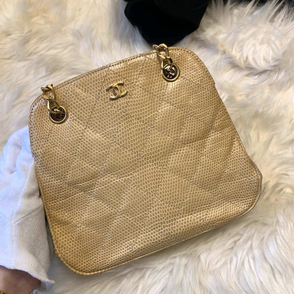 Vintage Chanel lizard skin mini chain bag - Picture 3 of 11